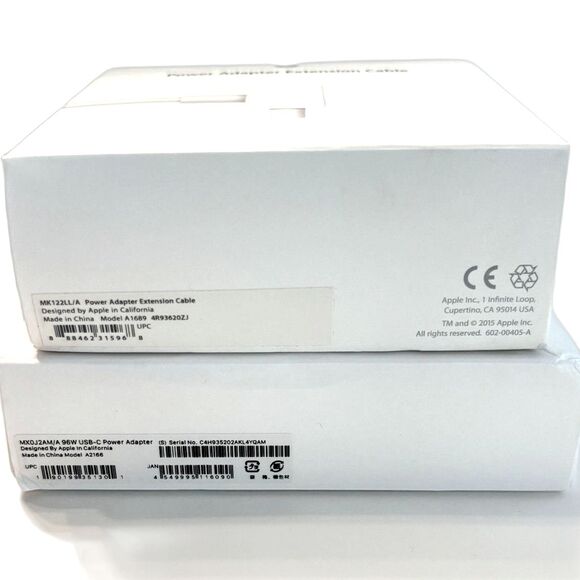 Apple 96W USB-C Power Adapter & Power Adapter Extension Cable Bundle-NIB - Picture 3 of 10